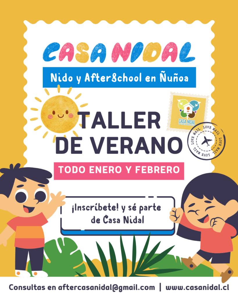 Afiche Taller de verano Casa Nidal